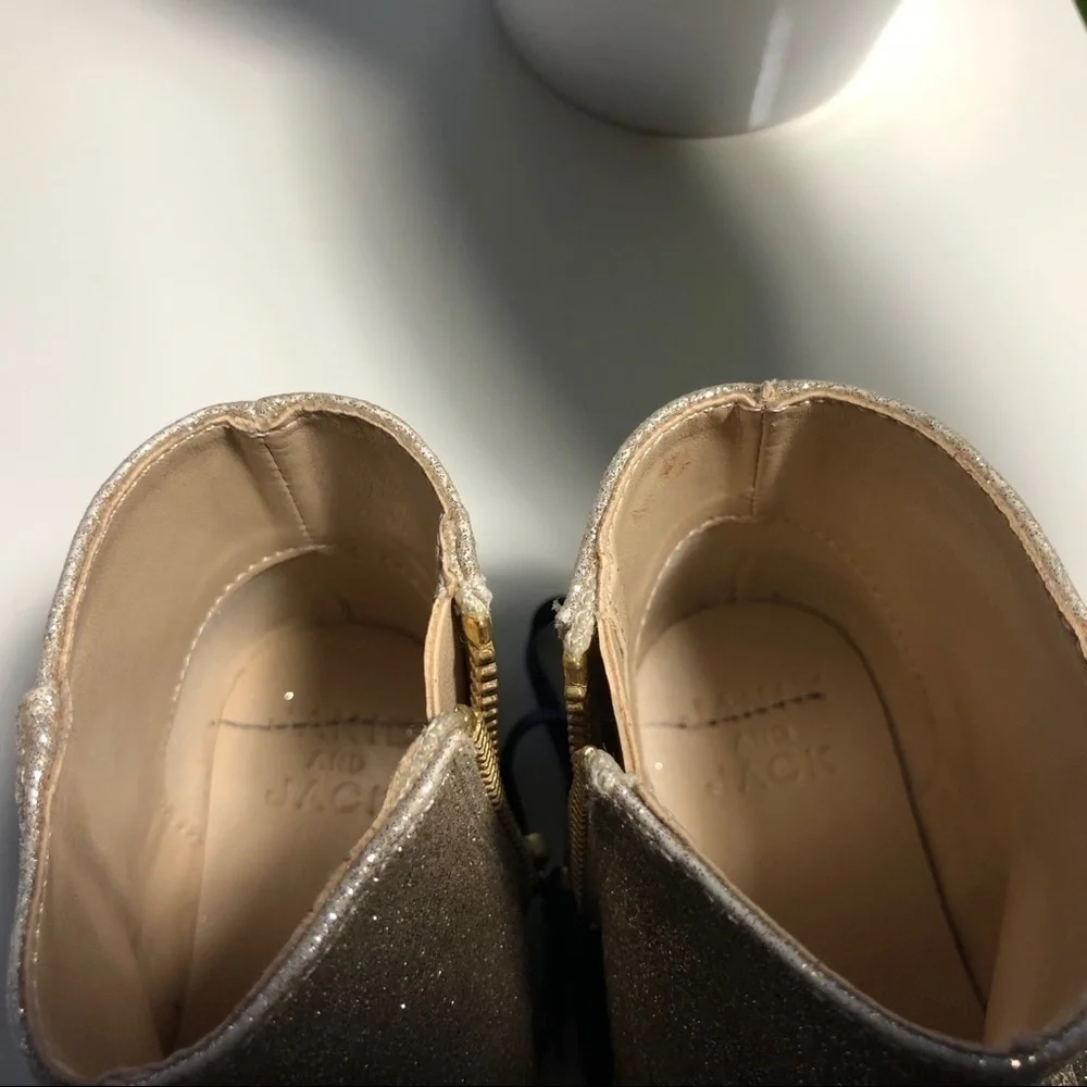Janie and Jack Boots Gold Sparkle Size 8 NEW WITH TAG Retail $69